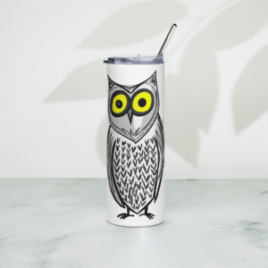The Might Owl Stainless steel tumbler